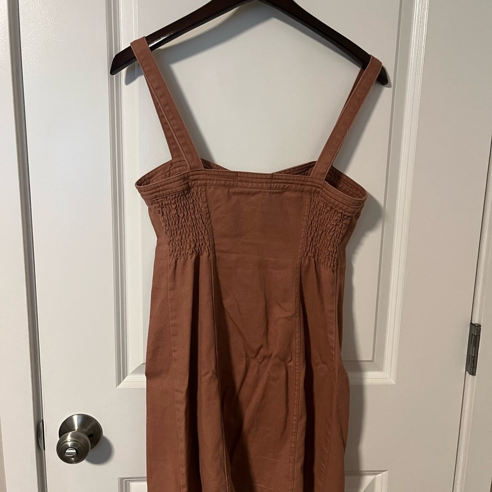 PacSun Tan Button-Front Mini Dress - Picture 3 of 4